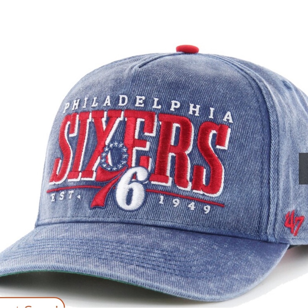 Men's Philadelphia 76ers '47 Denim Fontana Hitch Snapback Hat
